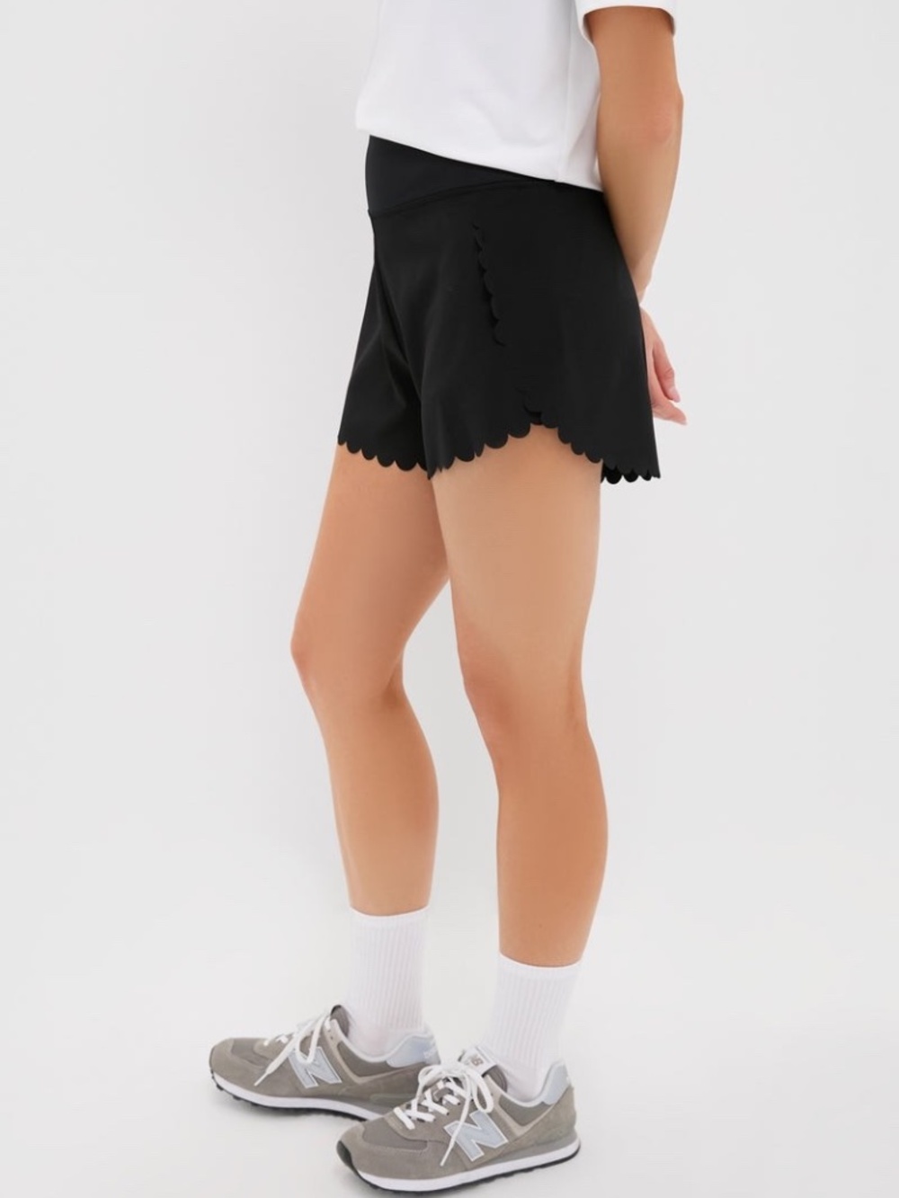 Tuckernuck Sport Black Scallop Performance Jersey Marisa Short